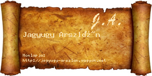 Jagyugy Arszlán névjegykártya